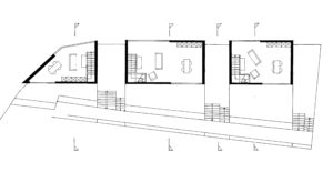 plan premier étage des trois maisons à l'Estaque.