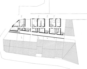 Plan Rez-de-chaussée des trois maisons à l'estaque