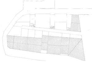 Plan de toiture des trois maisons à l'Estaque