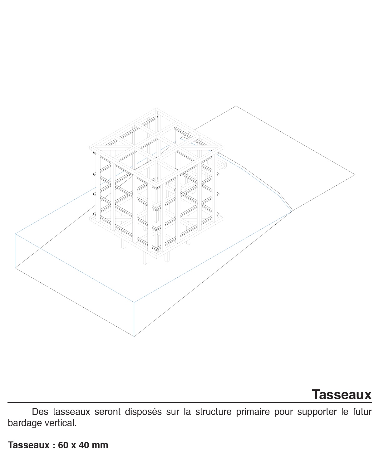 Axonométrie Tasseaux