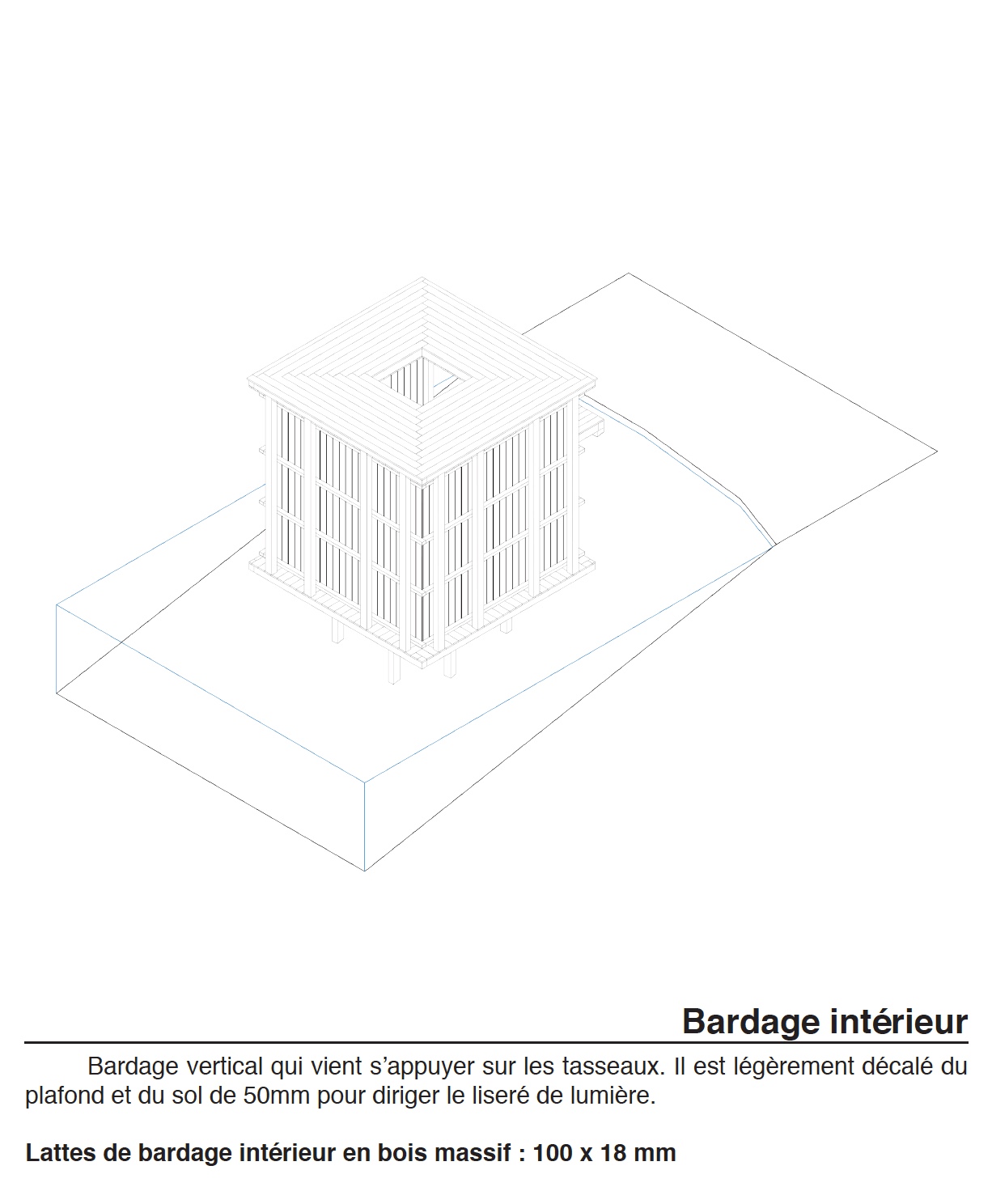 Axonométrie du Bardage Intérieur