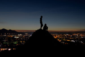 Silhouette sur l'horizon